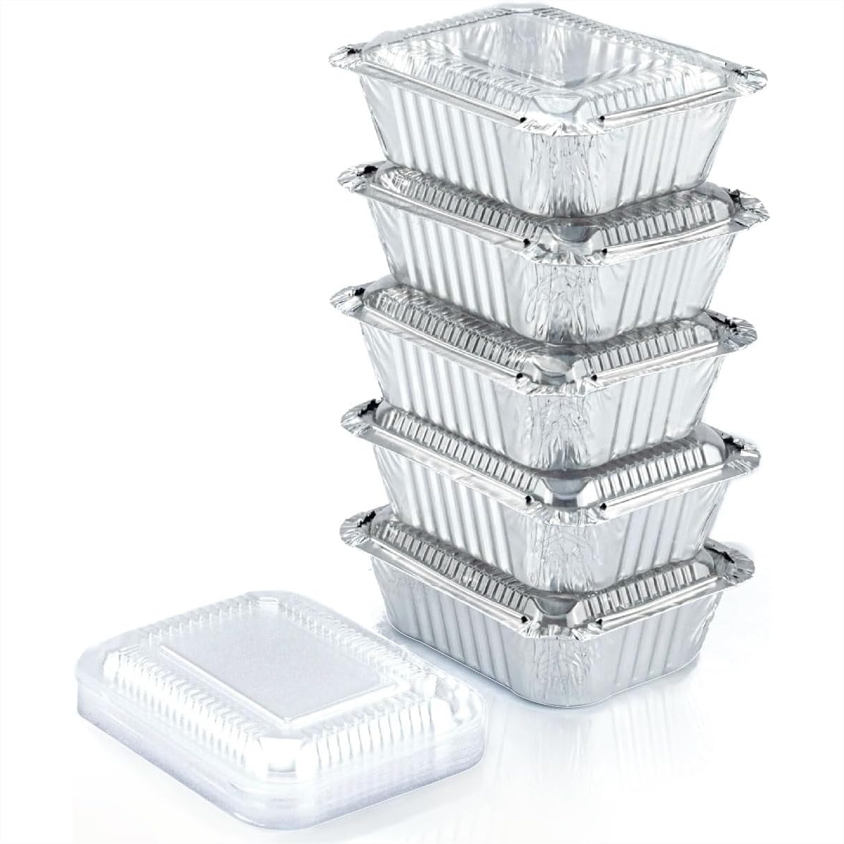 Food Storage Prep Containers - 55 Pack 1 Lb Aluminum Pans