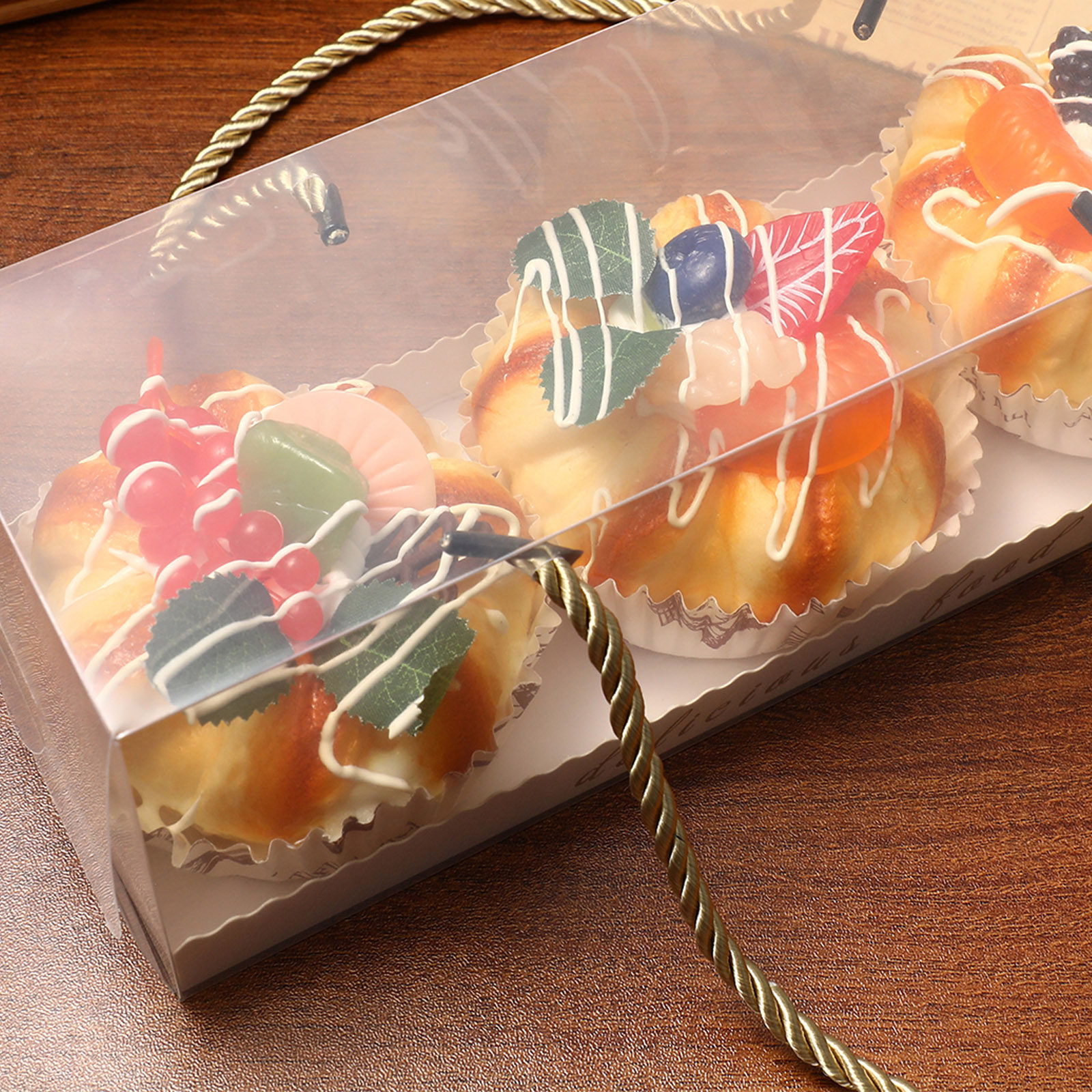 Food Storage Safe - 10Pcs Baking Boxes Transparent Oblong Cake