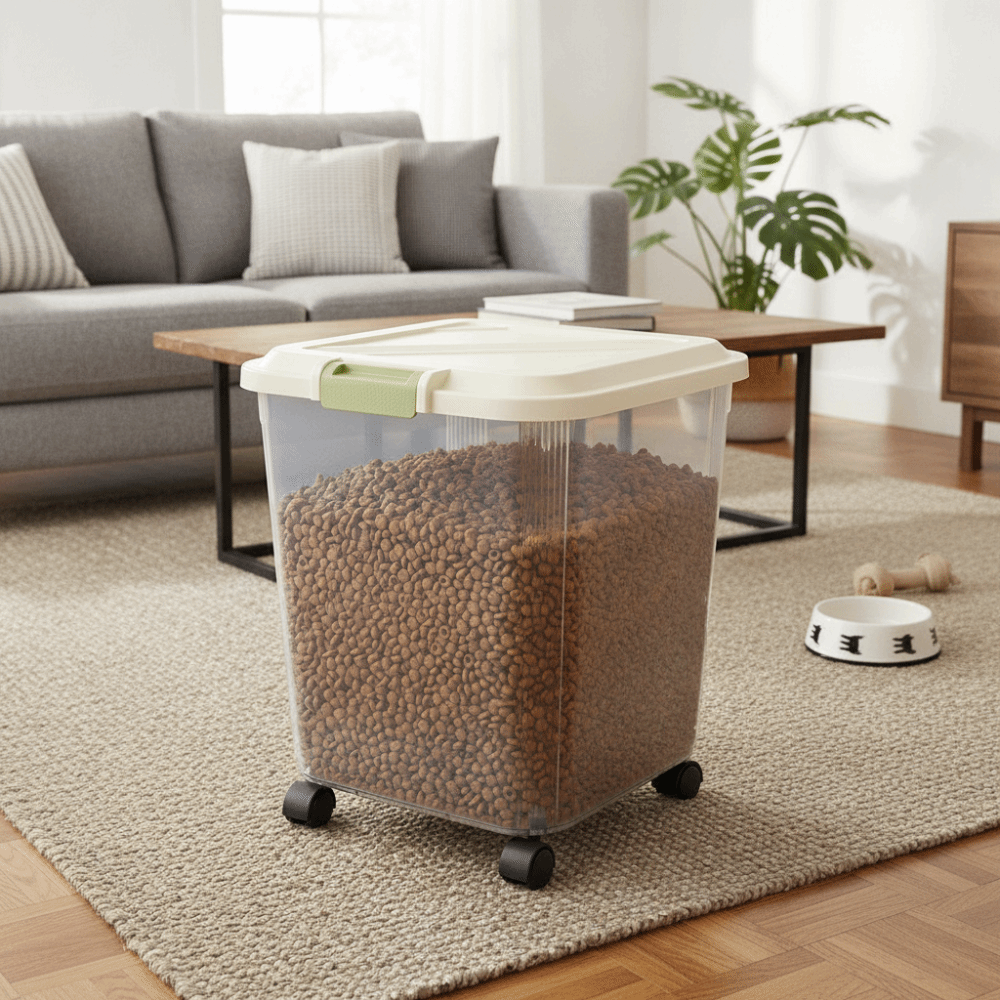 Food Storage With Wheels - Durable Insect Proof Rice Storage Box