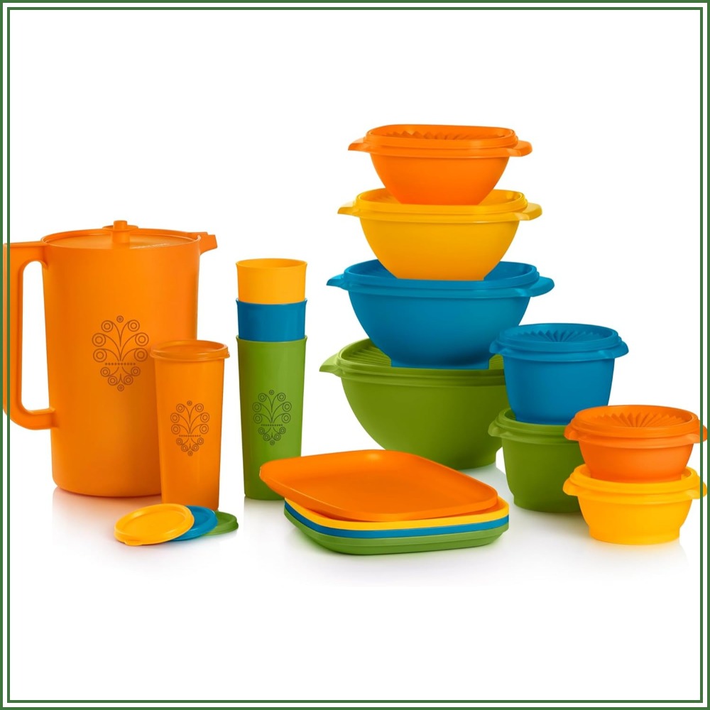 Food Storage Safe - 30-Piece Retro Food Storage Set -
