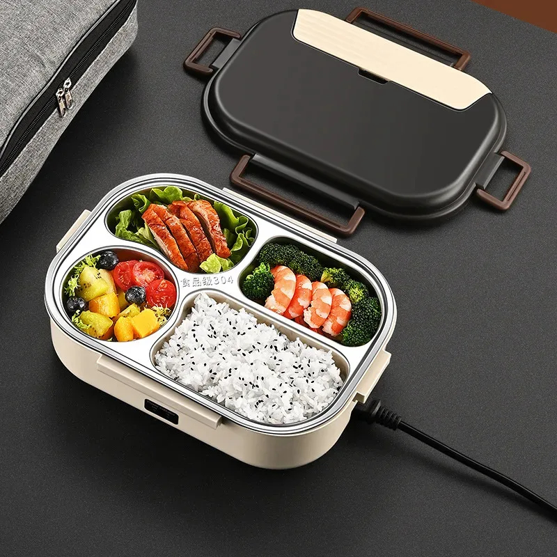 Food Storage Keep Warm - Electric Heated Lunch Boxes Stainless Steel