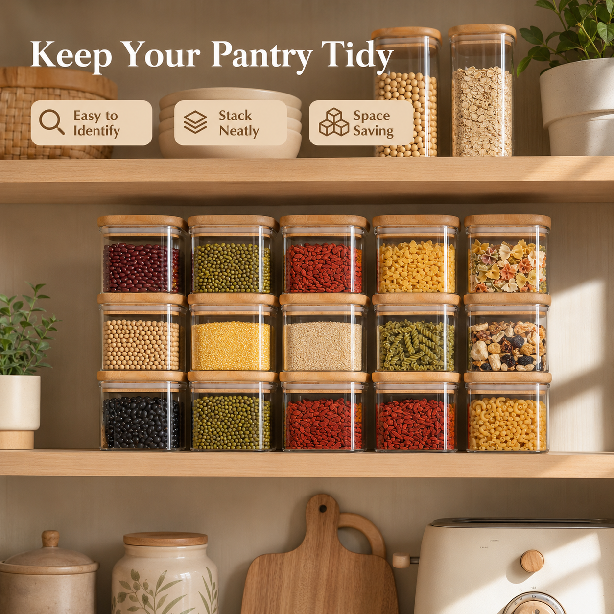 Glass jar with bamboo lid 120m - Food Storage Jar Glass 리뷰 및 가격