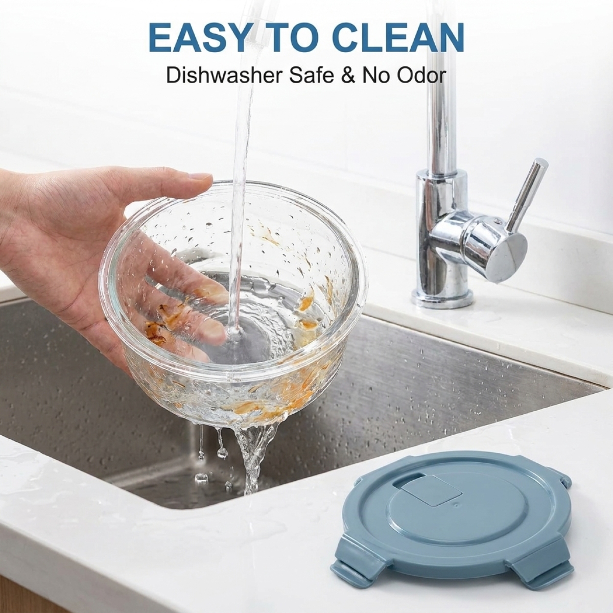 Rock Blue Round Glass Food Sto - Food Storage Safe 리뷰 및 가격