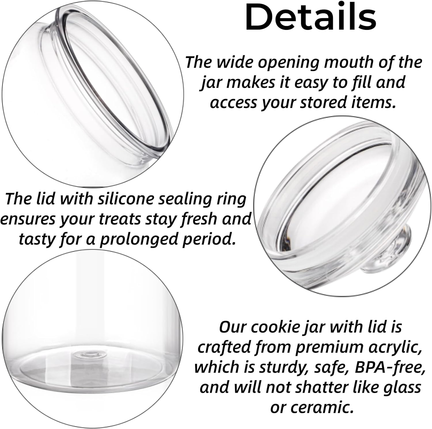 2 Pack 130 oz Large Cookie Jar - Food Storage Jar Glass 리뷰 및 가격