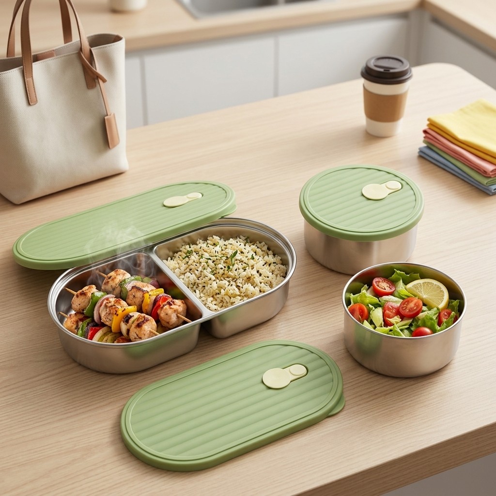 Microwavable 304 Stainless Ste - Food Storage Jar Set 리뷰 및 가격