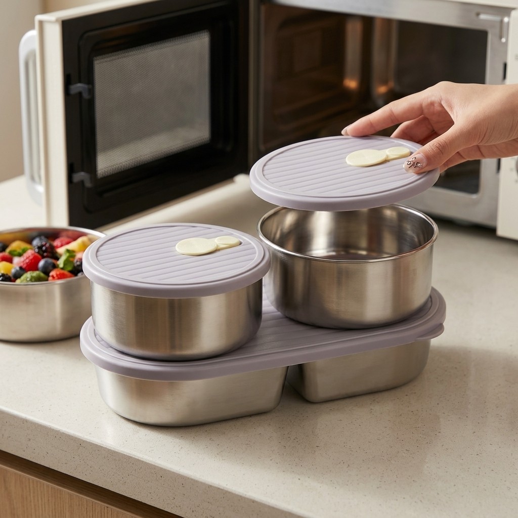 Microwavable 304 Stainless Ste - Food Storage Jar Set 리뷰 및 가격