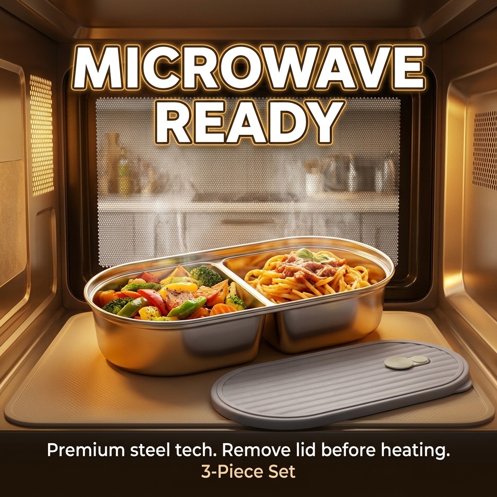 Microwavable 304 Stainless Ste - Food Storage Jar Set 리뷰 및 가격
