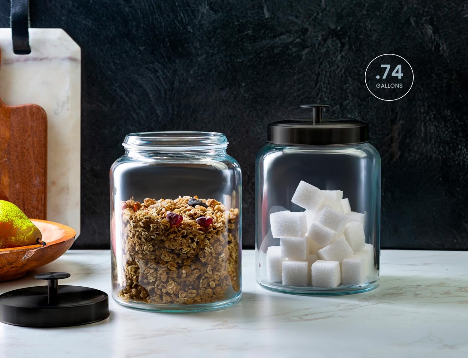 Glass Kitchen Canister Set, Fo - Food Storage Jar Set 리뷰 및 가격