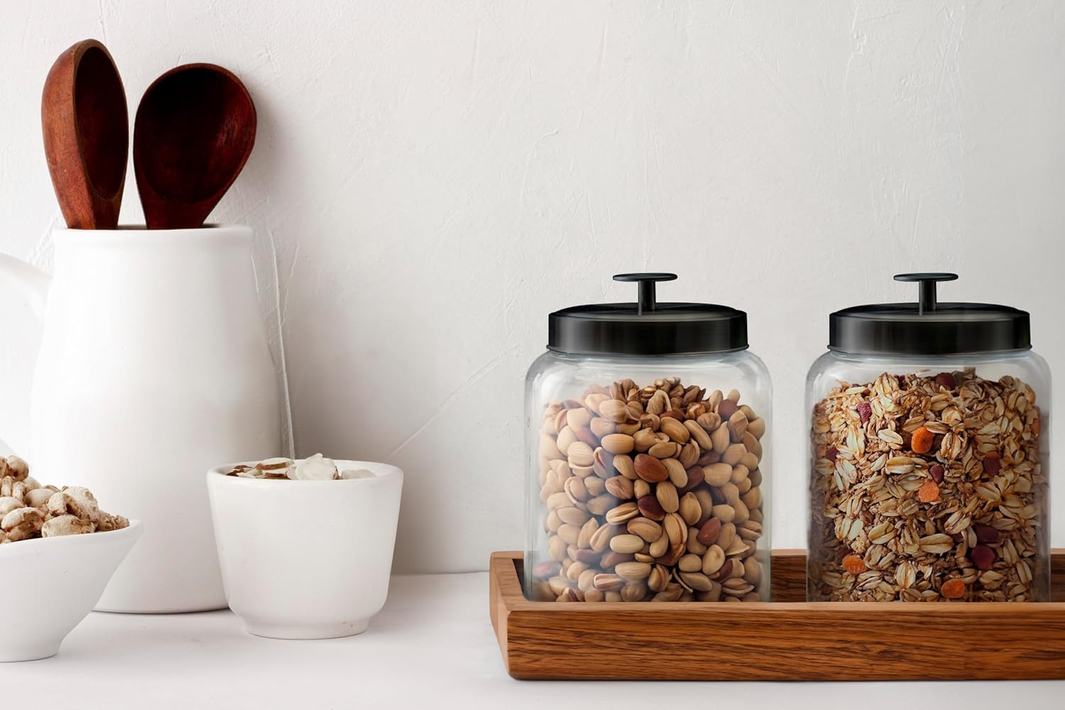 Glass Kitchen Canister Set, Fo - Food Storage Jar Set 리뷰 및 가격