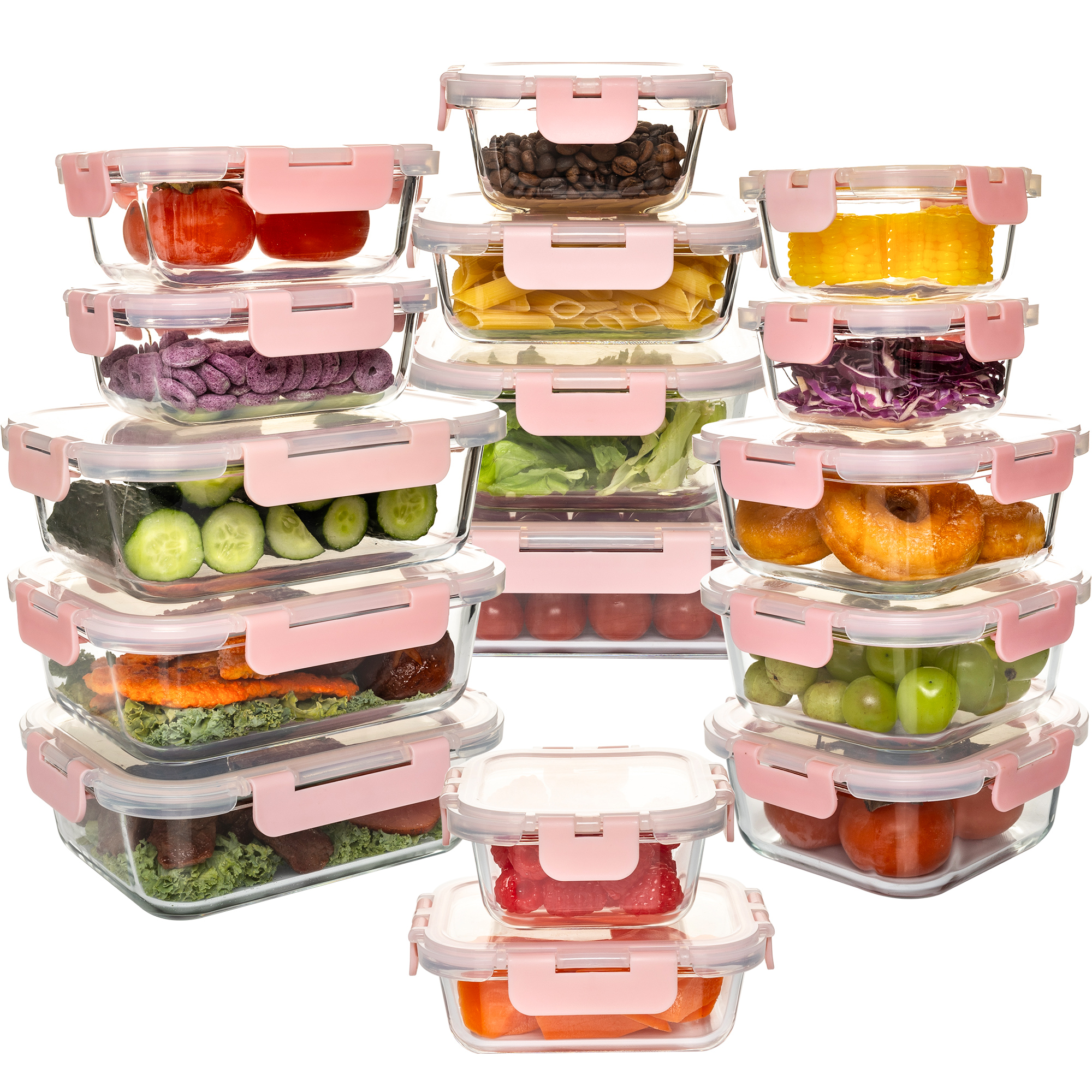 16-Piece Glass Food Storage Co - Food Storage Jar Set 리뷰 및 가격