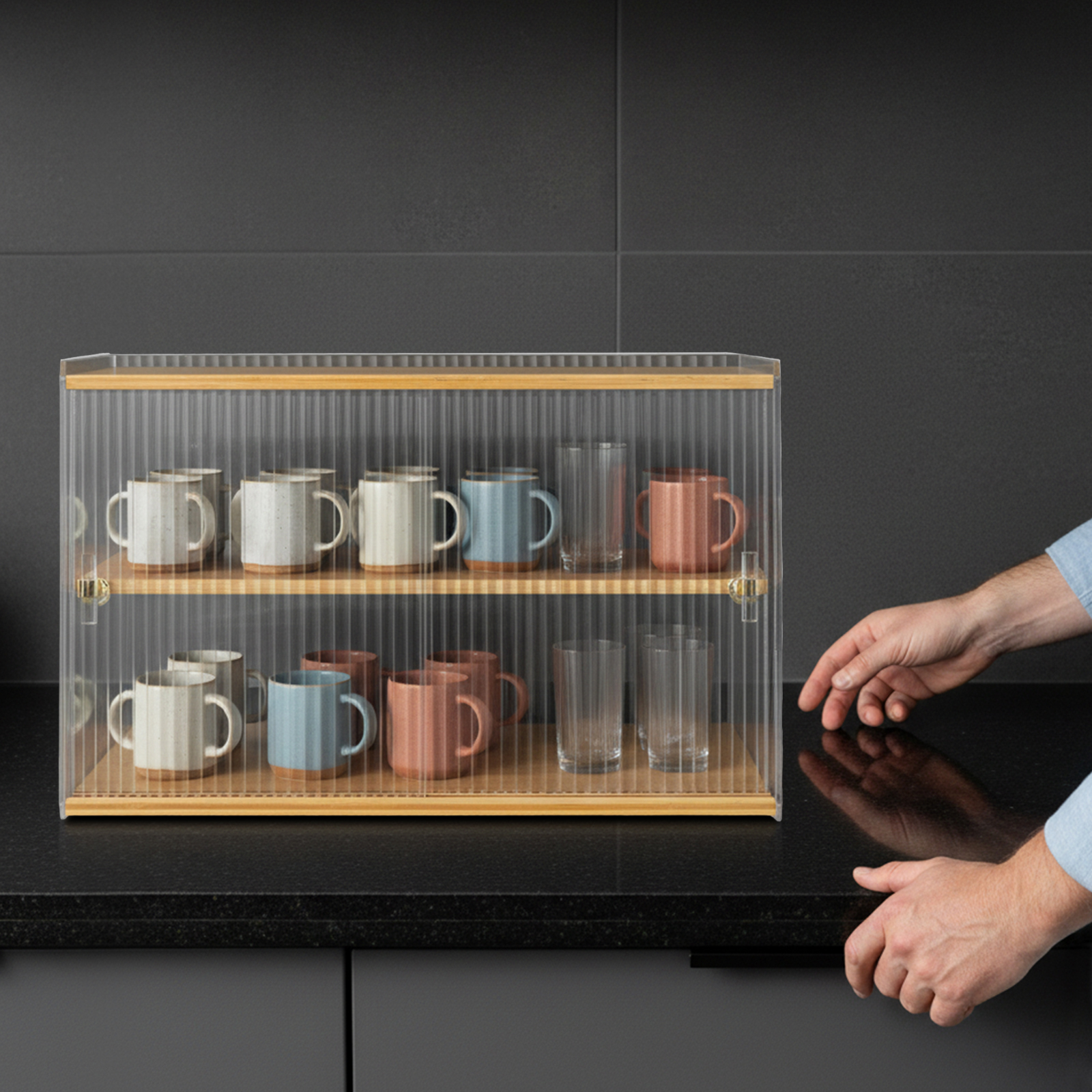 Cup Storage Rack, Bamboo Sideb - Food Storage In Room 리뷰 및 가격