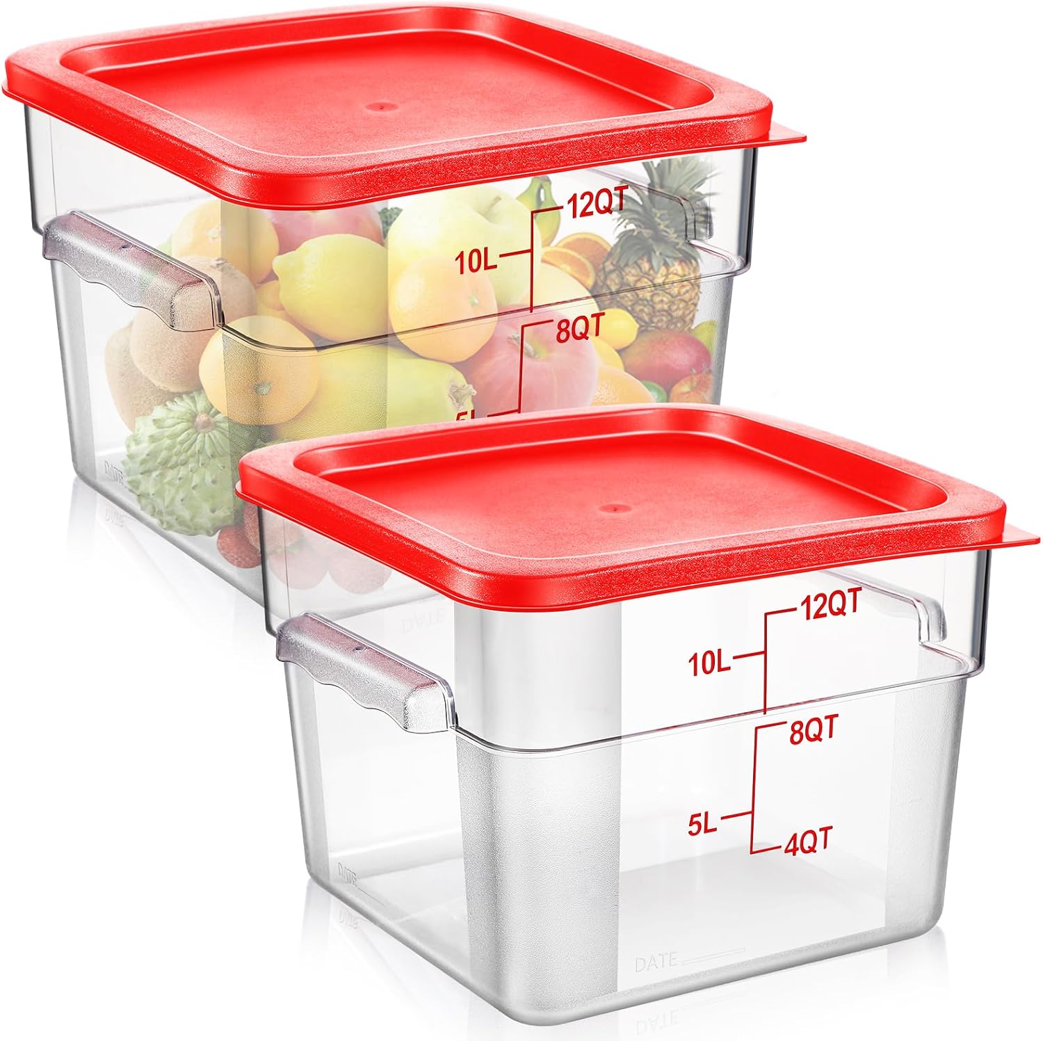 Clear Square Food Storage Cont - Food Storage 12 Qt 리뷰 및 가격