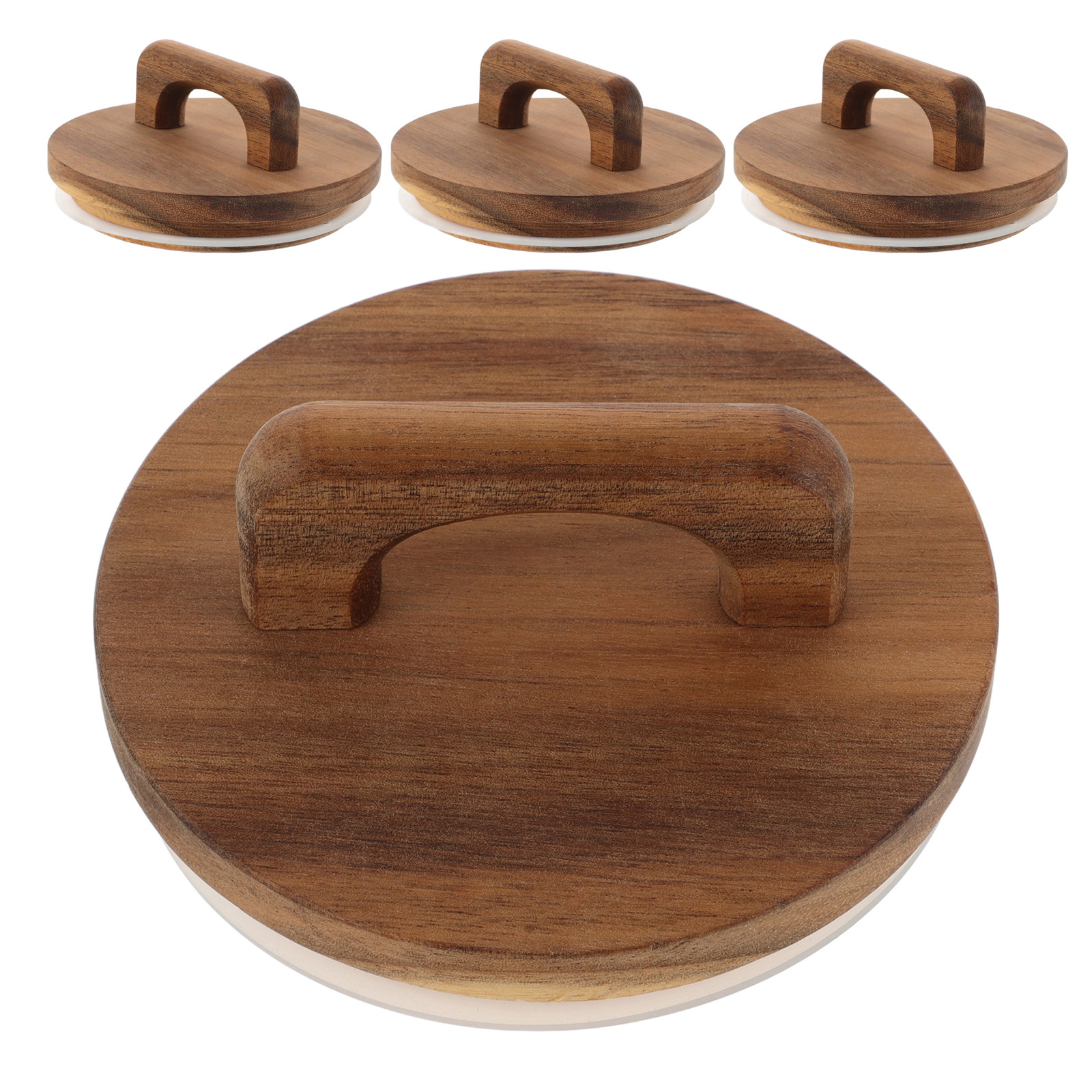4Pcs Airtight Wood Jar Lids Si - Food Storage Glass Round 리뷰 및 가격