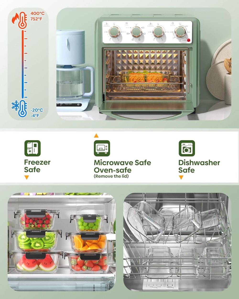 40 PCS Glass Food Storage Cont - Food Storage Prep Containers 리뷰 및 가격