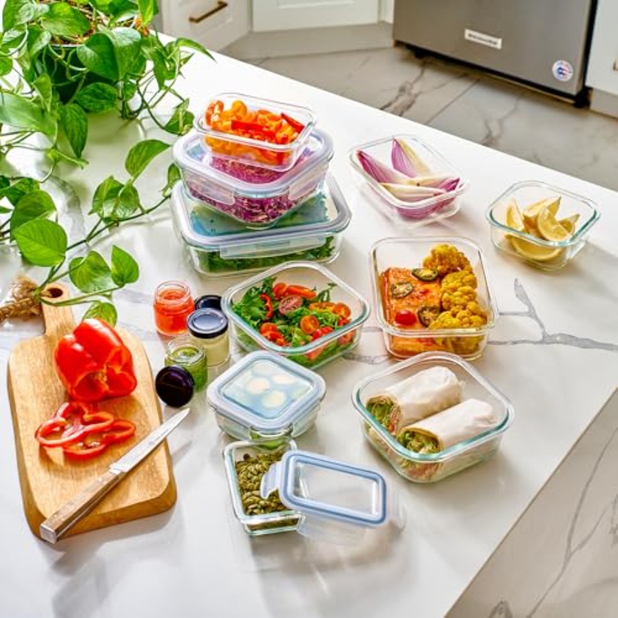 40pc Set Glass Food Storage Co - Food Storage Prep Containers 리뷰 및 가격