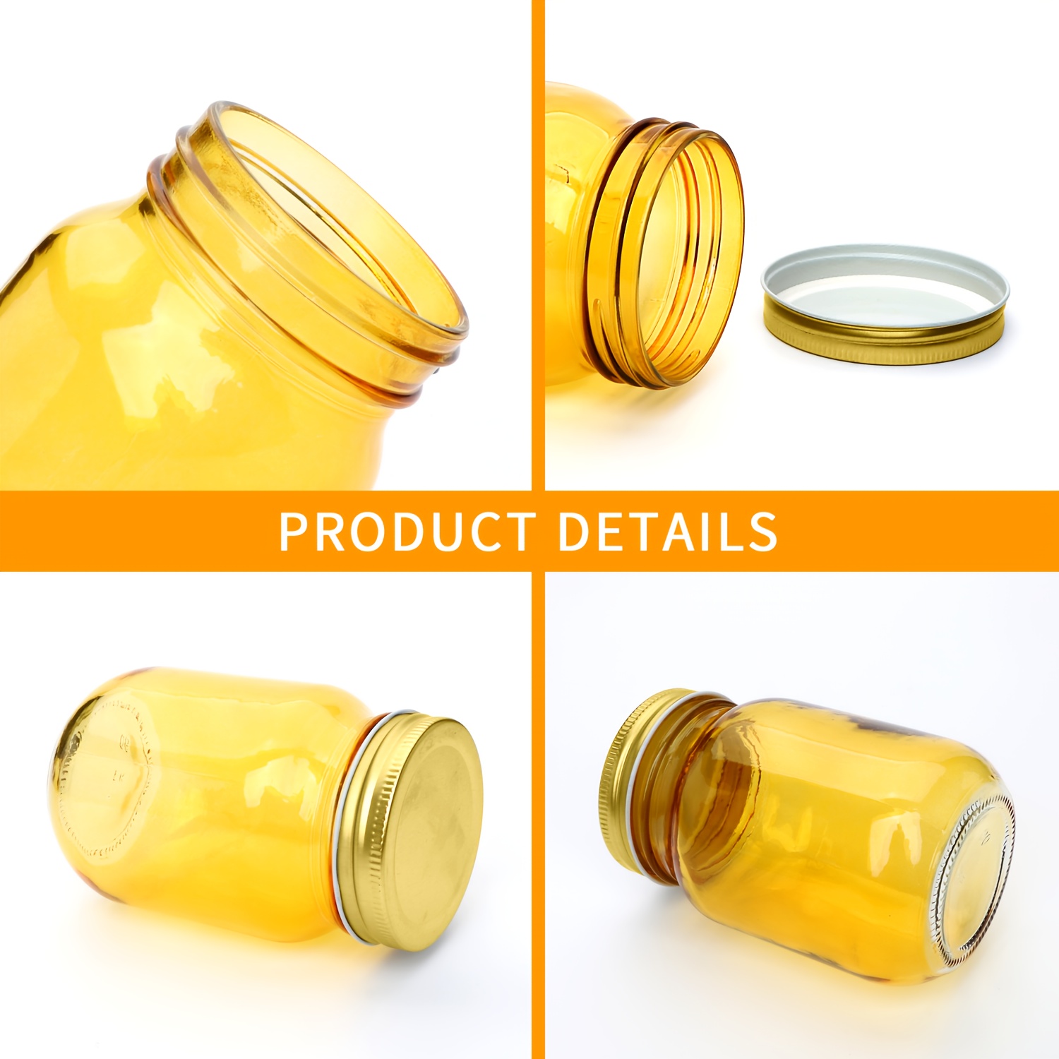 15-Piece Glass Mason Jar Set – - Food Storage Glass Round 리뷰 및 가격