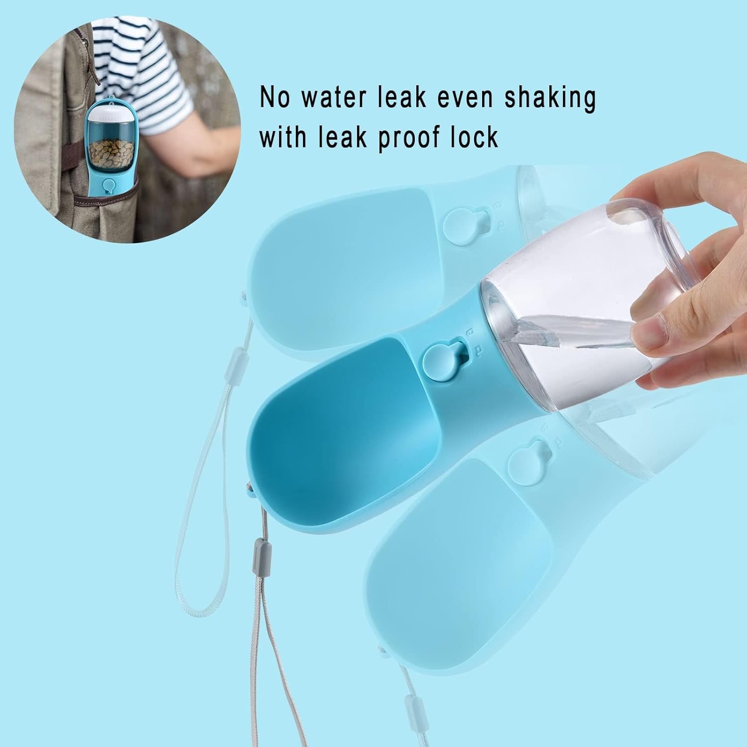 Dog Water Bottle with Food Con - Food Storage Necessities 리뷰 및 가격