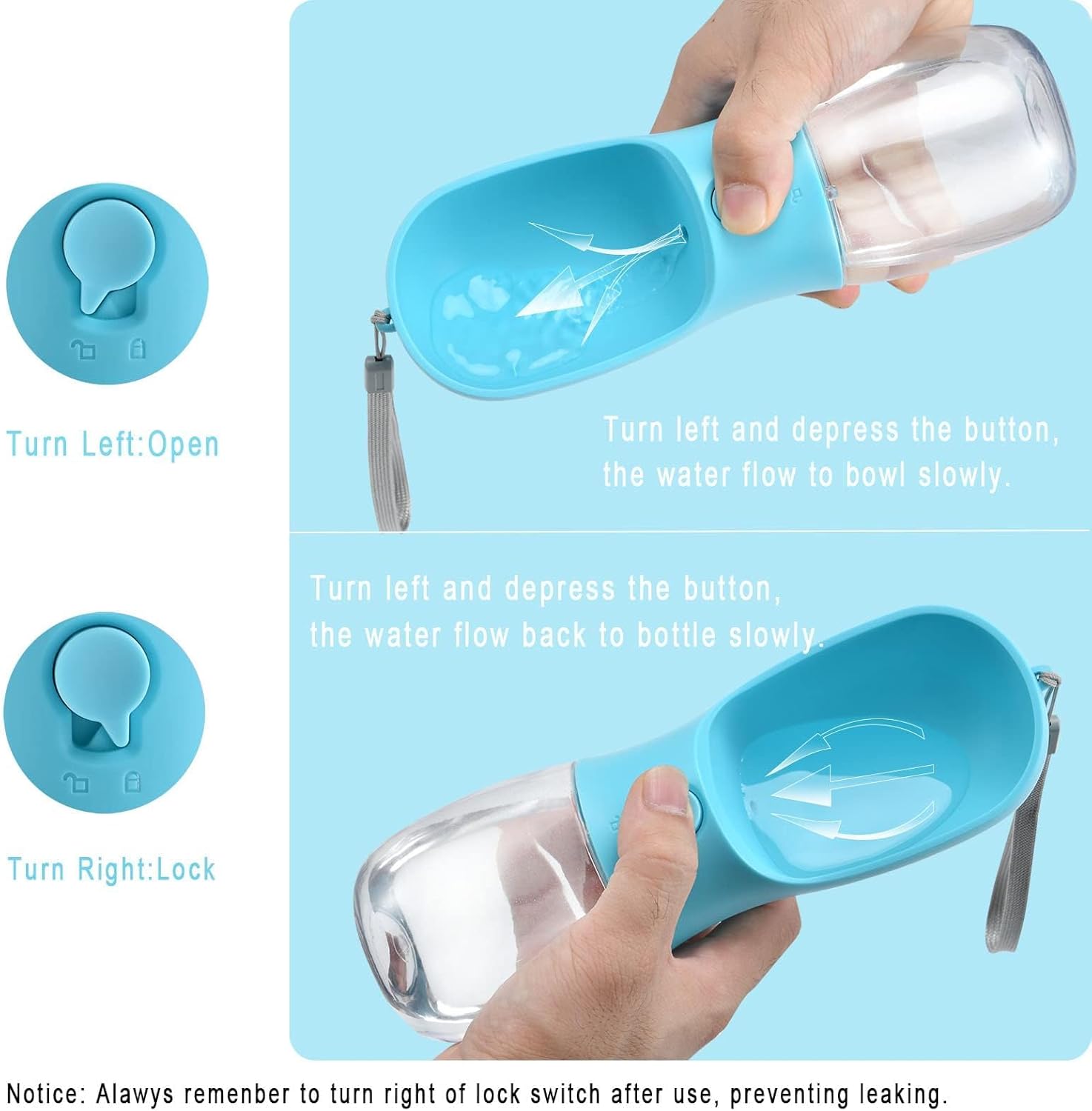 Dog Water Bottle with Food Con - Food Storage Necessities 리뷰 및 가격