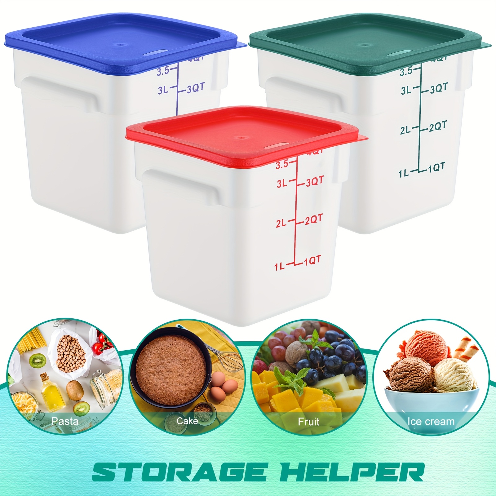 6-Piece 4-Quart Square Food St - Food Storage 4 Quart 리뷰 및 가격