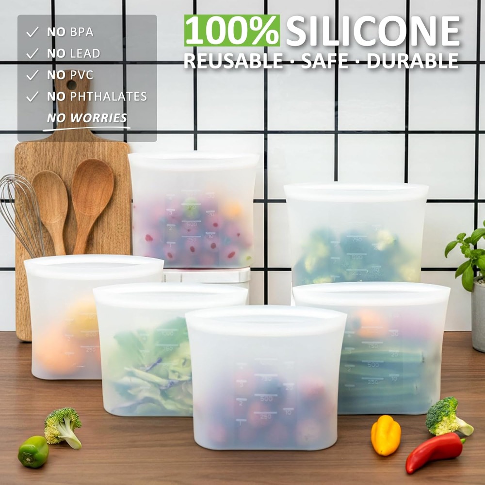 Reusable Silicone Food Storage - Food Storage 4 Quart 리뷰 및 가격