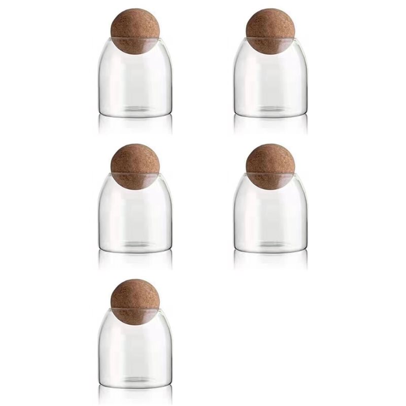 ABGR-5X Clear Glass Bottles, G - Food Storage Glass Round 리뷰 및 가격