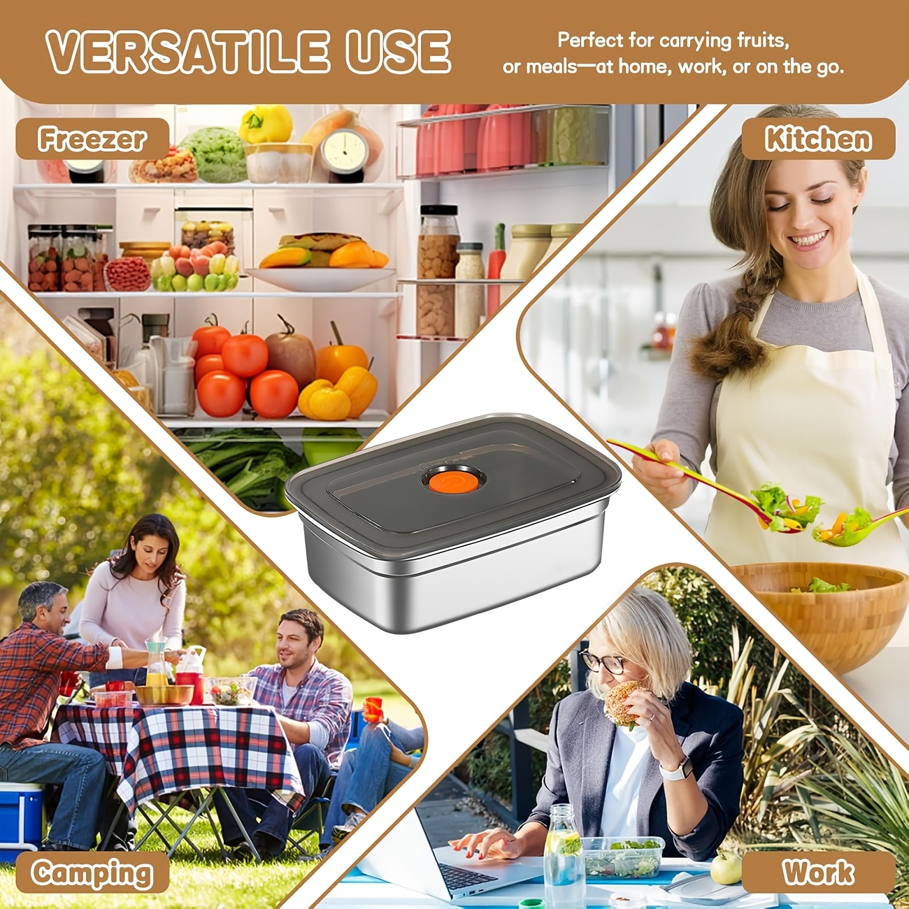 10-Piece Stainless Steel Food  - Food Storage Stainless Steel Containers 리뷰 및 가격
