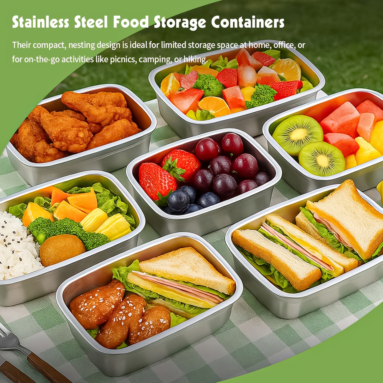 10-Piece Stainless Steel Food  - Food Storage Stainless Steel Containers 리뷰 및 가격