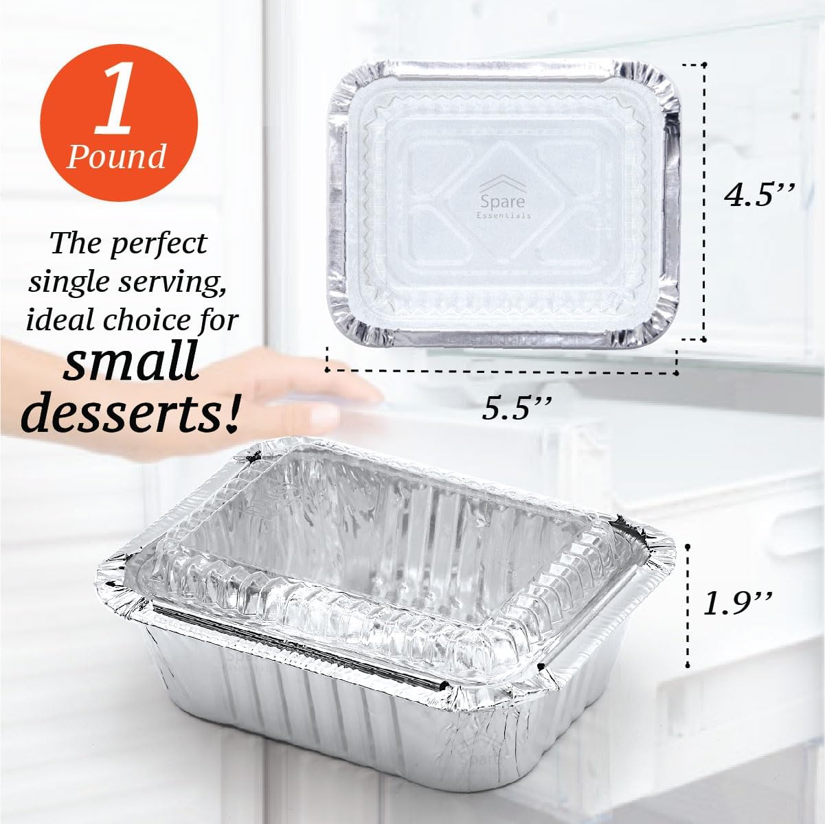55 Pack 1 Lb Aluminum Pans wit - Food Storage Prep Containers 리뷰 및 가격