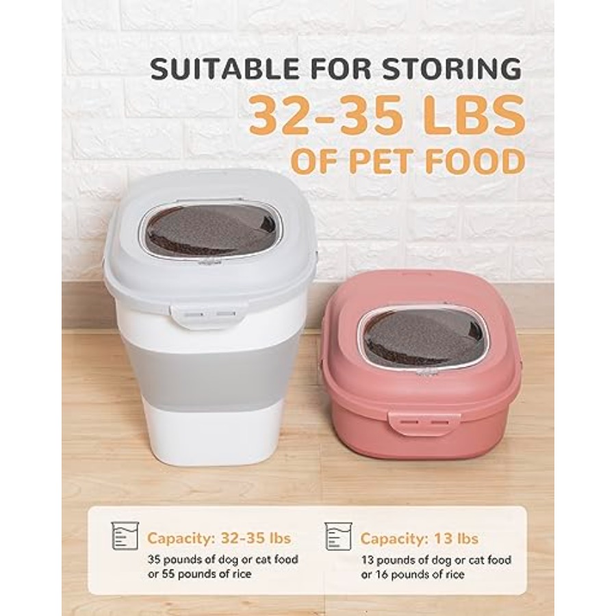 30-35 Lbs Dog Food Storage Con - Food Storage With Wheels 리뷰 및 가격