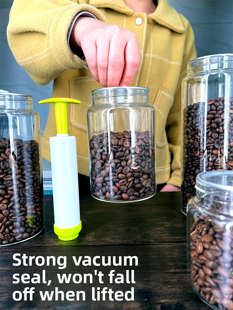 Food ade Glass Vacuum Sed Coff - Food Storage Glass Round 리뷰 및 가격