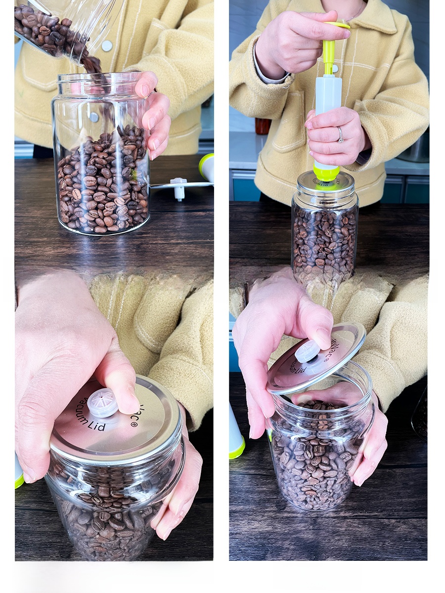 Food ade Glass Vacuum Sed Coff - Food Storage Glass Round 리뷰 및 가격