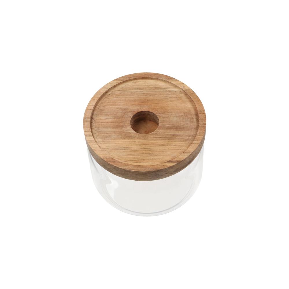 Multi-Use Wooden Lid Glass Foo - Food Storage Glass Round 리뷰 및 가격