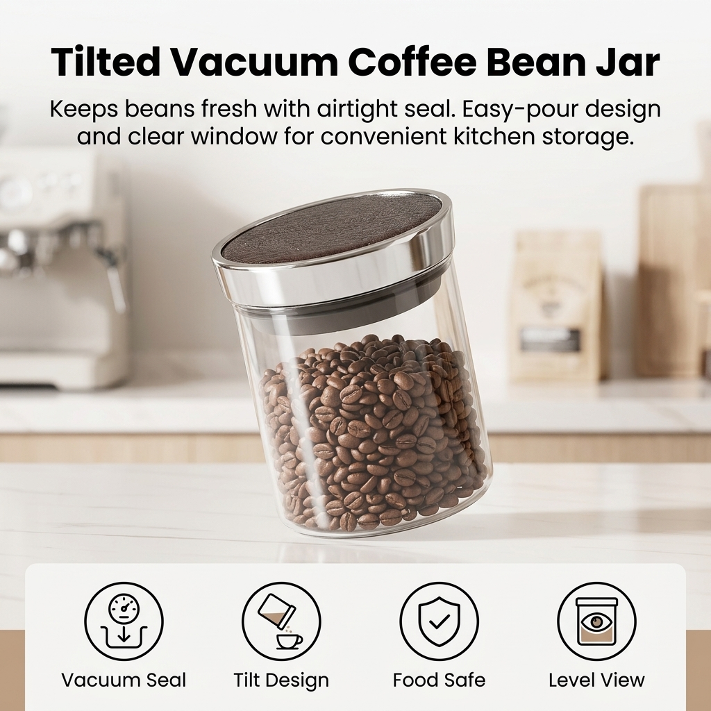 Coffee Bean Storage Jar With V - Food Storage Technology 리뷰 및 가격