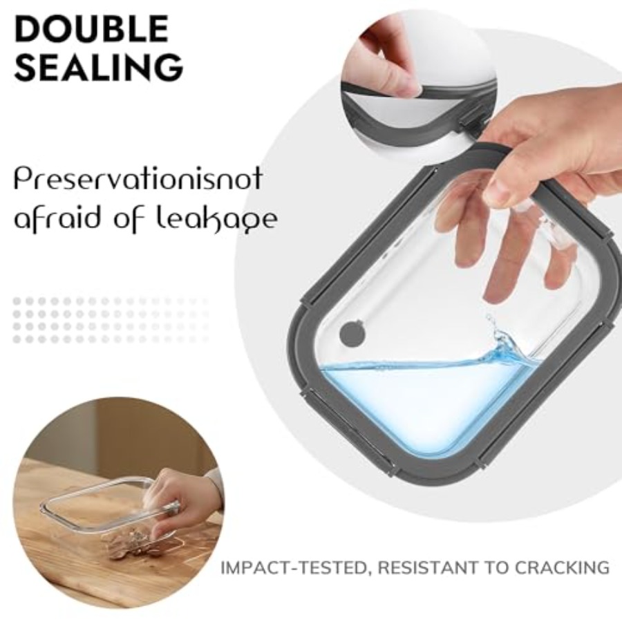 10-Pack Glass Food Storage Con - Food Storage Safe 리뷰 및 가격