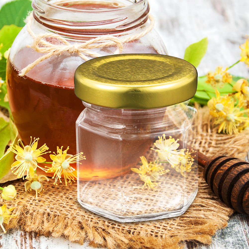 6Pcs Hexagon Shape Glass Jars  - Food Storage Jar Glass 리뷰 및 가격