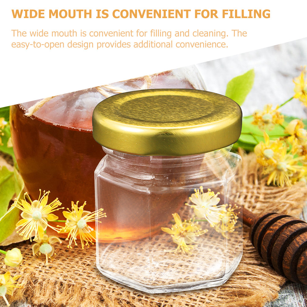 6Pcs Hexagon Shape Glass Jars  - Food Storage Jar Glass 리뷰 및 가격