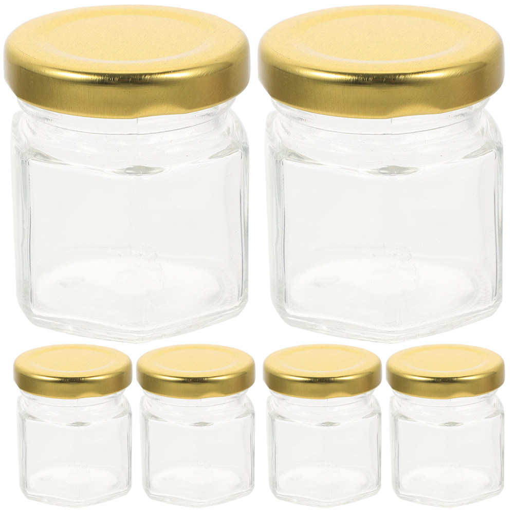 6Pcs Hexagon Shape Glass Jars  - Food Storage Jar Glass 리뷰 및 가격