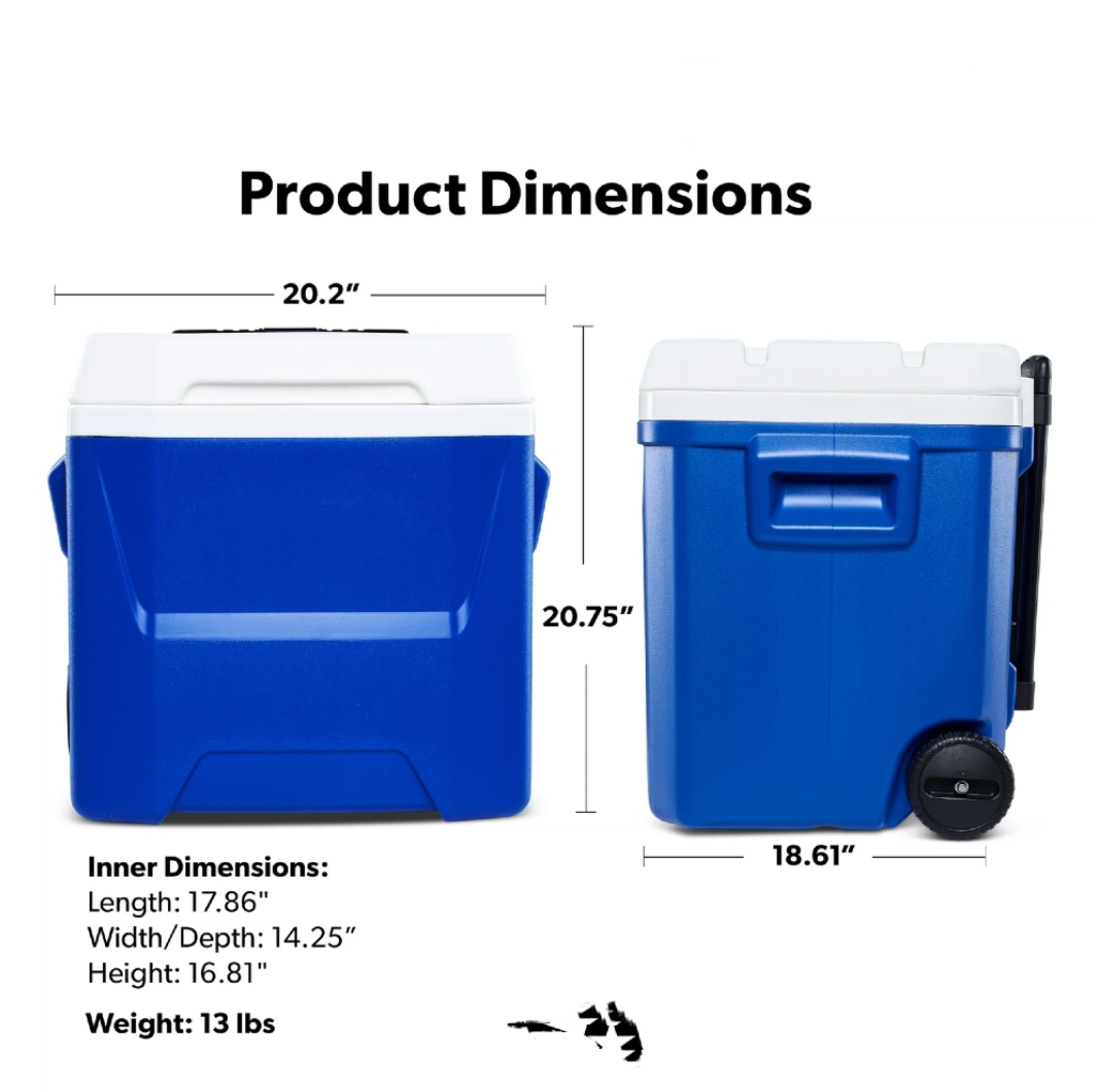 60 QT Blue Laguna Wheeled Hard - Food Storage With Wheels 리뷰 및 가격