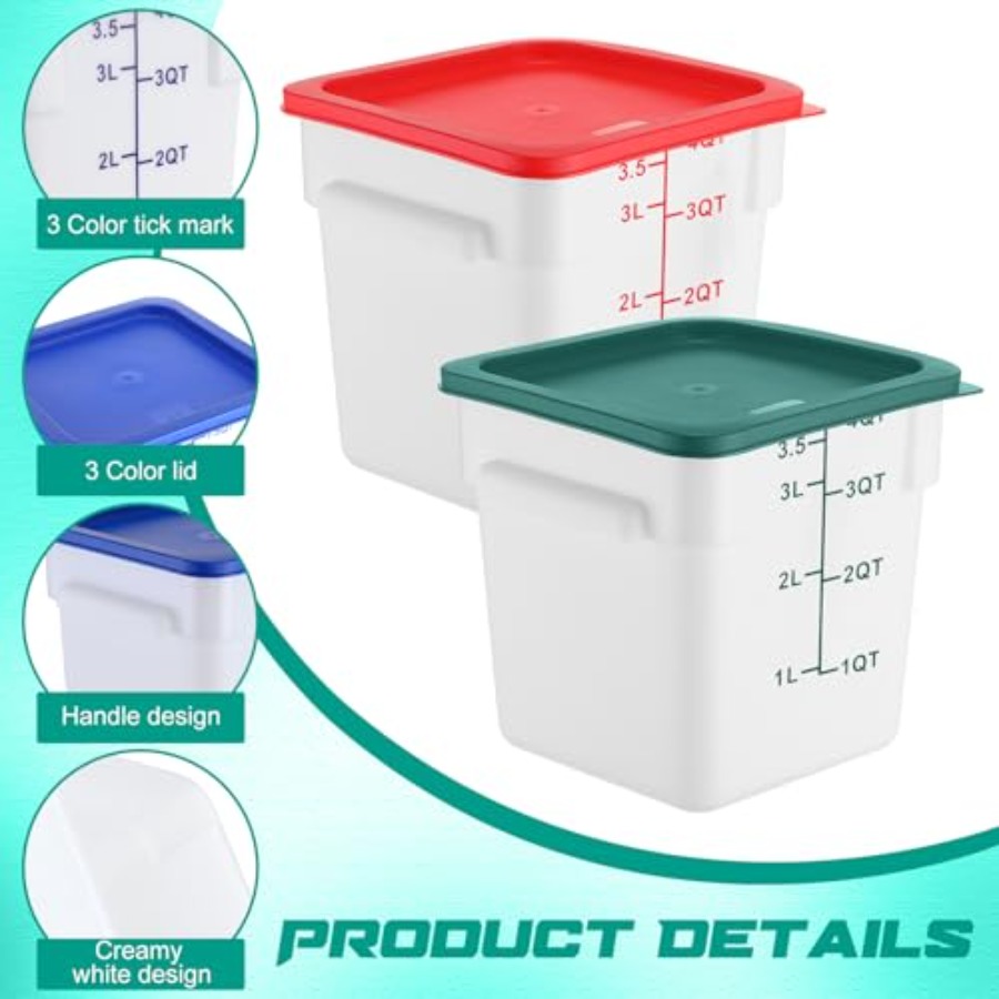 6 Pieces 4 Quart Commercial Fo - Food Storage 4 Quart 리뷰 및 가격