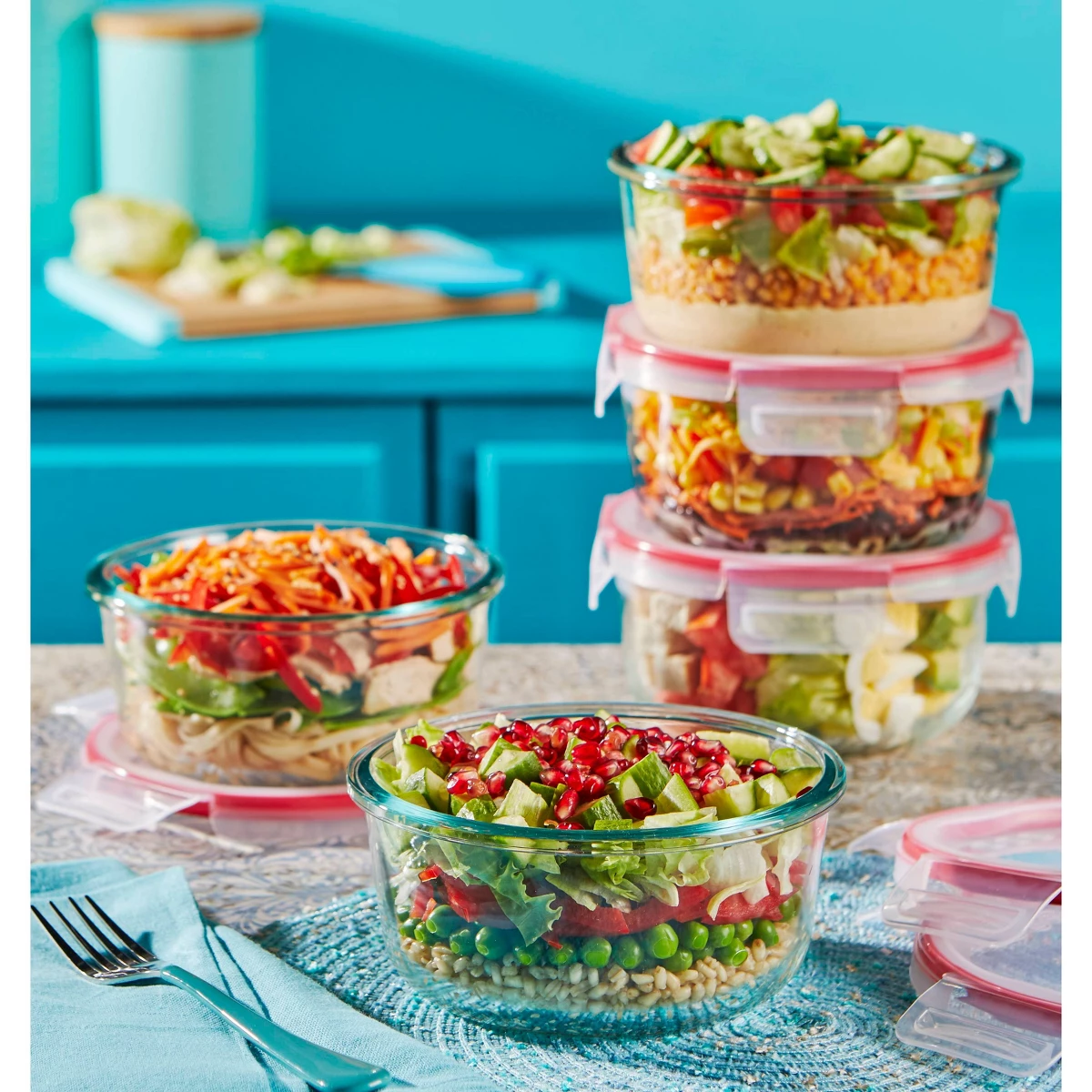 4 Cup Round Food Storage Conta - Food Storage Glass Round 리뷰 및 가격