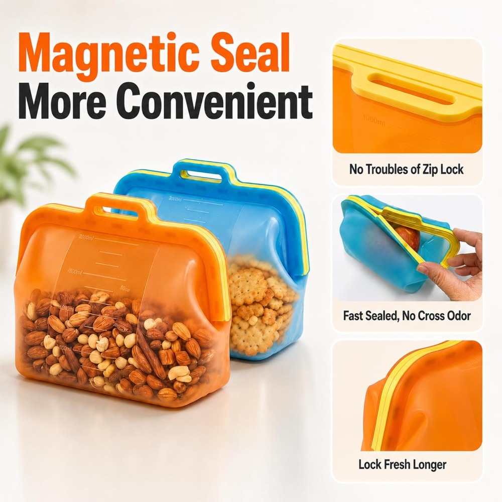 Reusable Silicone Food Storage - Food Storage Safe 리뷰 및 가격