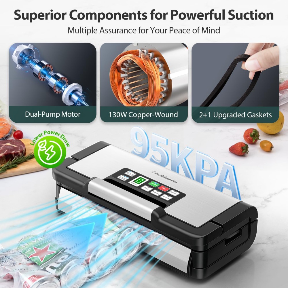 95kPa Vacuum Sealer Machine wi - Food Storage Technology 리뷰 및 가격