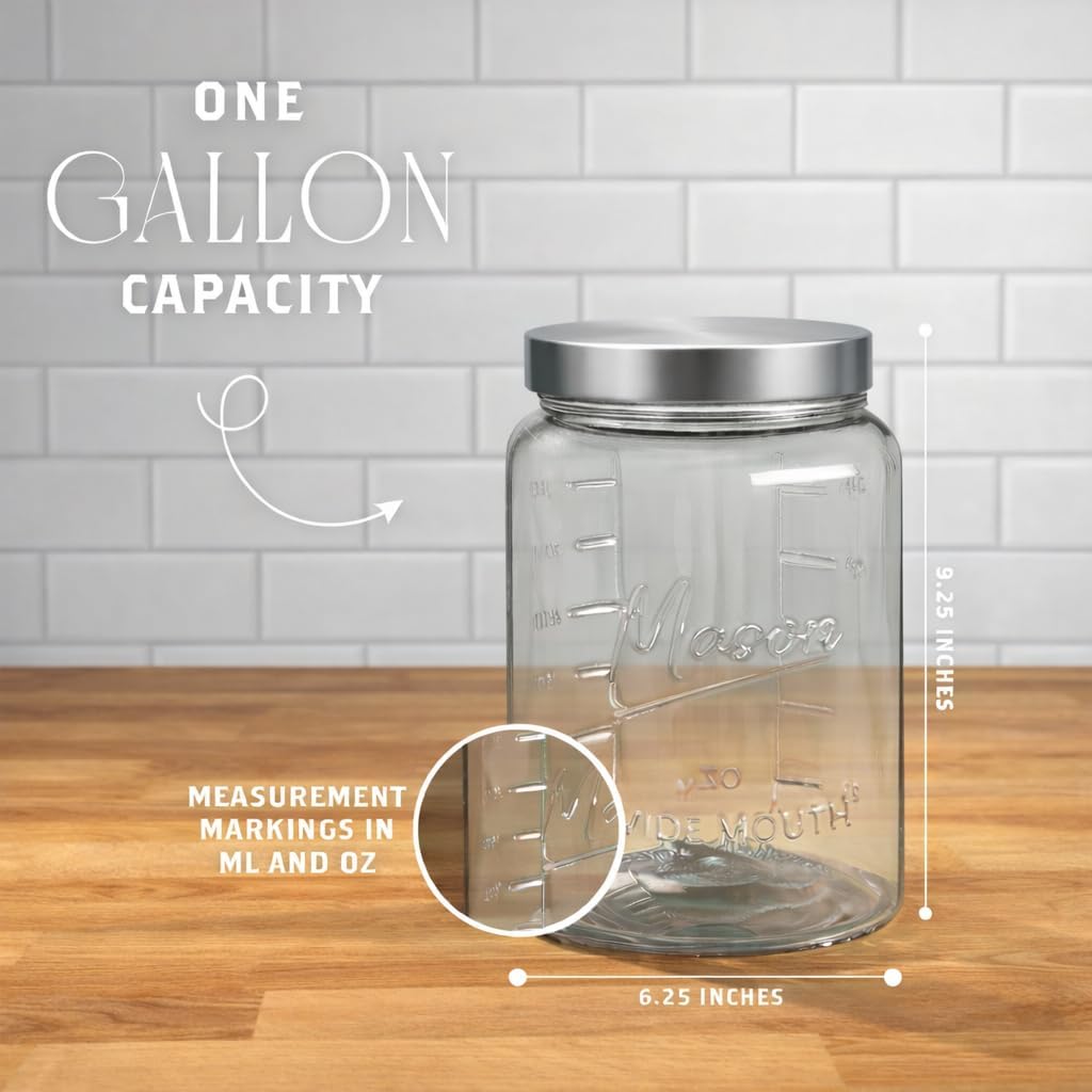 Extra Large    Jar - 1 Gallon  - Food Storage Jar Glass 리뷰 및 가격