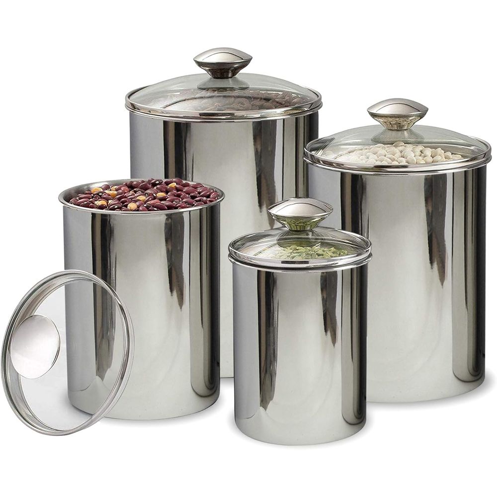 4-Piece Stainless Steel Food S - Food Storage Stainless Steel Containers 리뷰 및 가격