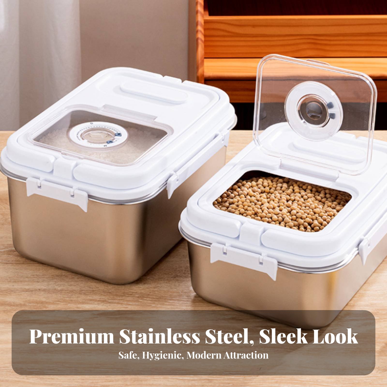 Stainless Steel Rice Bin Moist - Food Storage Stainless Steel Containers 리뷰 및 가격