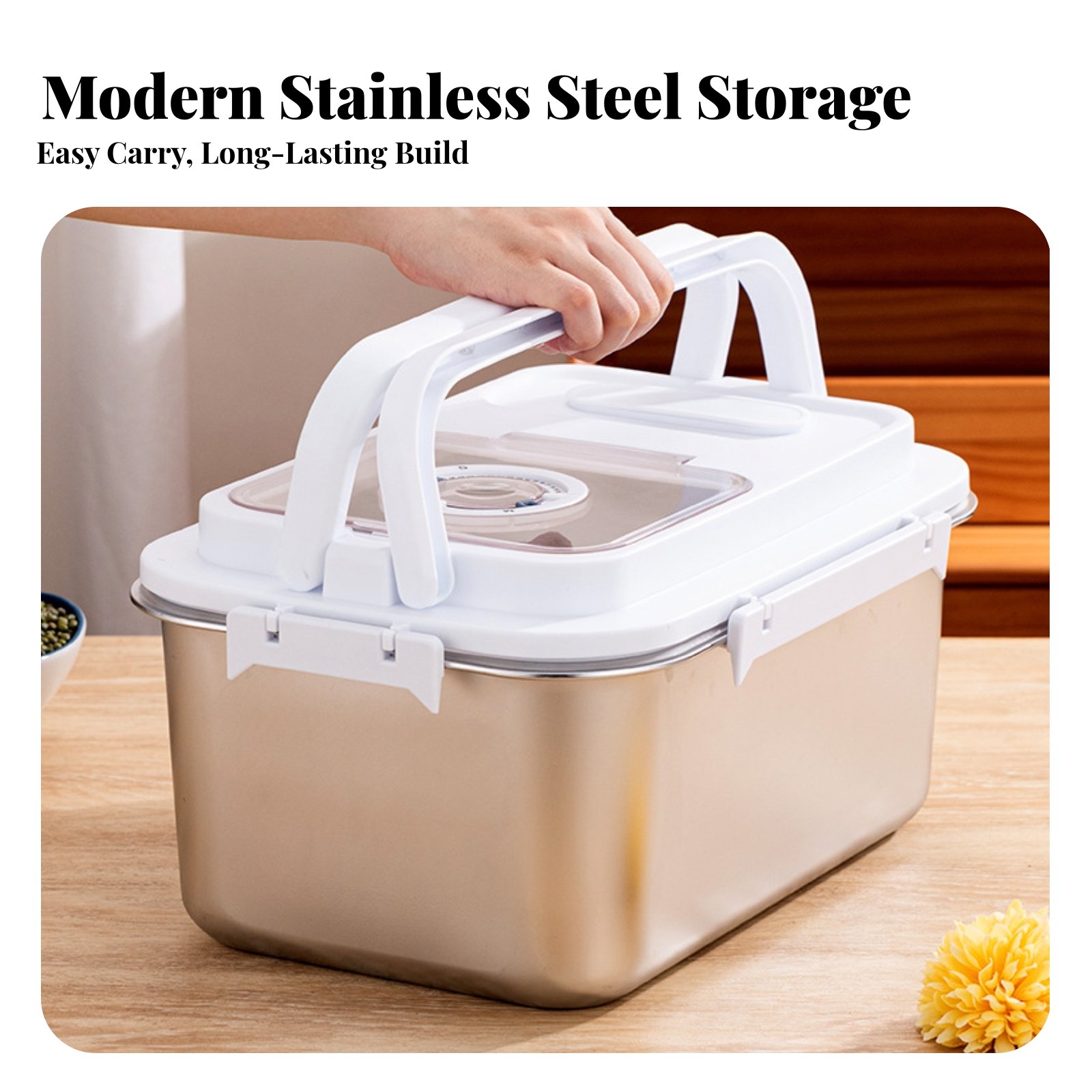 Stainless Steel Rice Bin Moist - Food Storage Stainless Steel Containers 리뷰 및 가격