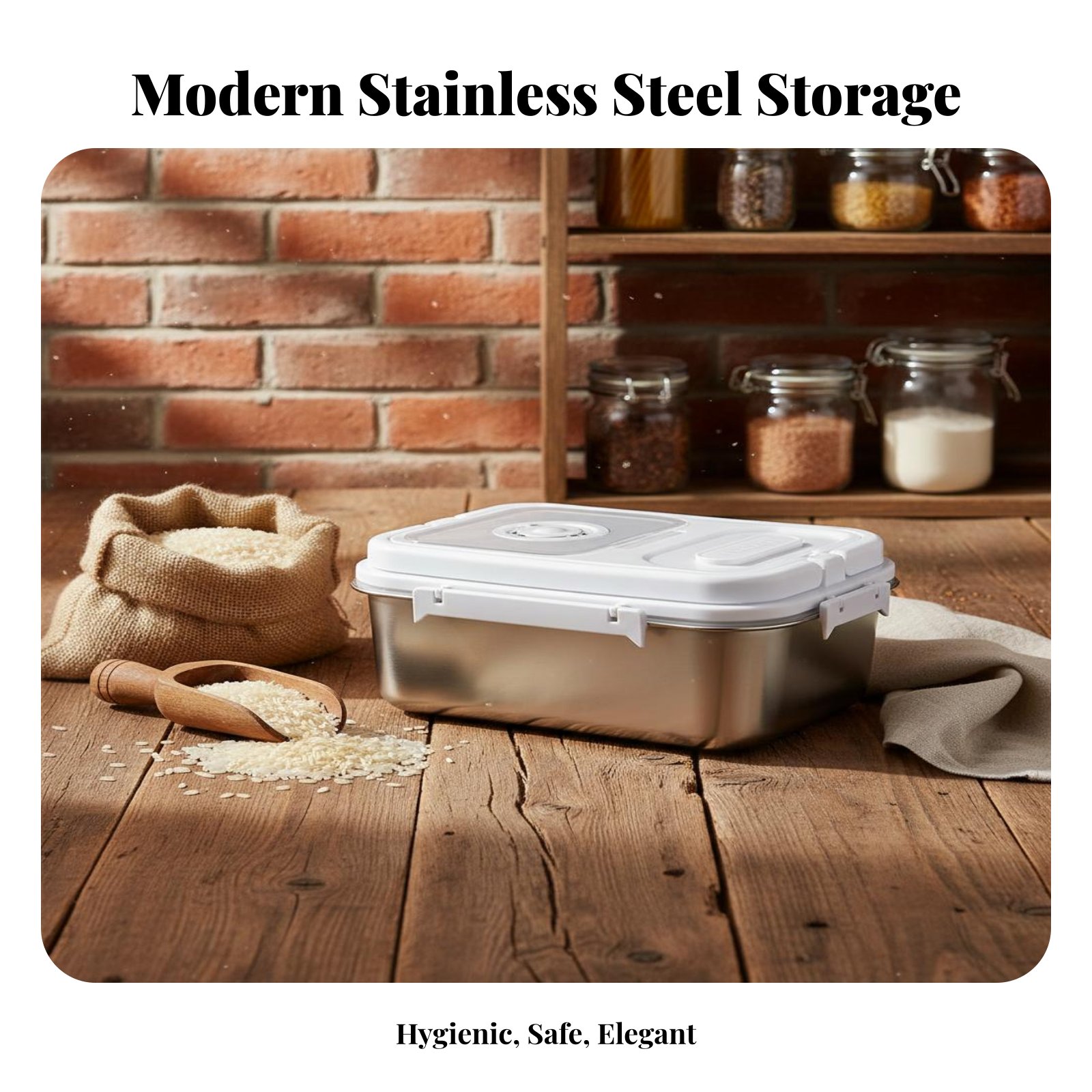 Stainless Steel Rice Bin Moist - Food Storage Stainless Steel Containers 리뷰 및 가격