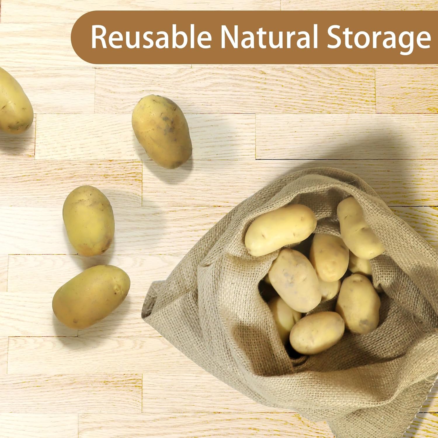 1PC Natural Jute Burlap Sacks  - Food Storage In Roots 리뷰 및 가격
