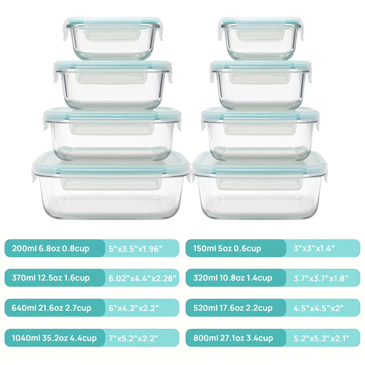 Premium Glass Food Storage Con - Food Storage Prep Containers 리뷰 및 가격