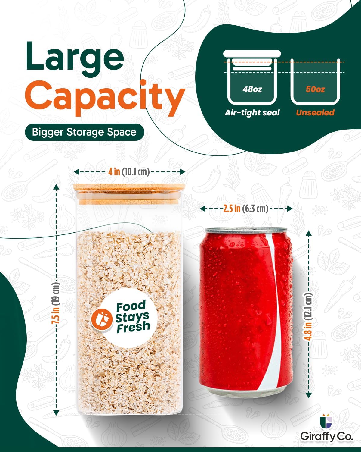 Glass Food Storage Jars with A - Food Storage Jar Glass 리뷰 및 가격